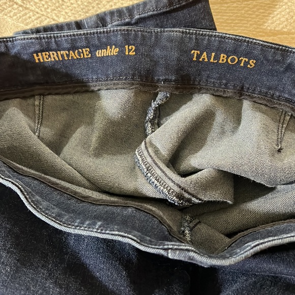 Talbots Heritage side zip ankle dark jeans - Picture 4 of 4